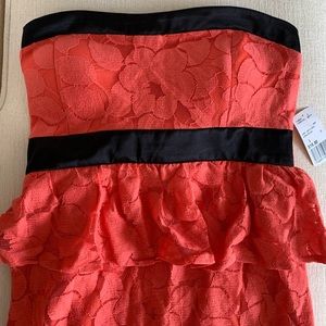 Forever 21 Strapless Floral Lace A-Line Dress